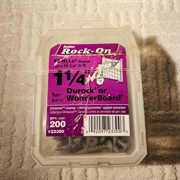 155 ROCK-ON-11/4" Durock WonderBoard Cement Board Screws - Picture 1 of 4